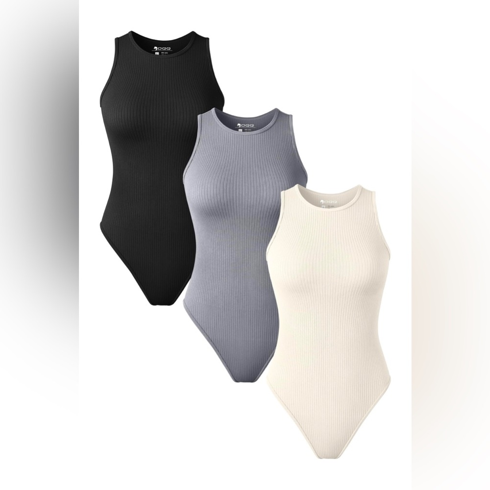 OQQ Women's 3 Piece Bodysuits